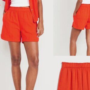 Old Navy Crinkle Gauze Set in color: Warm Sunset Size S